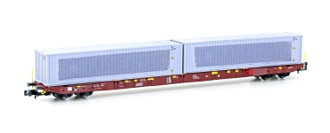 Hobbytrain H23101 - N Containerwagen Sggnss80 Metrans; Ep. VI